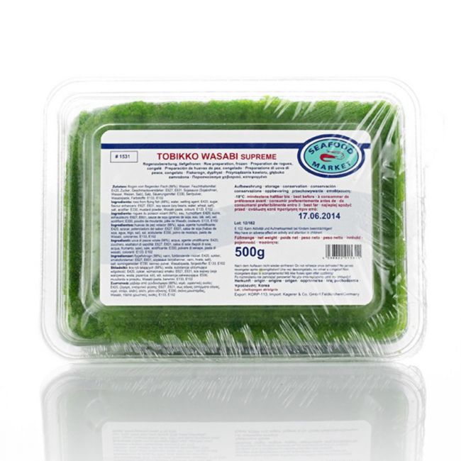 Tobikko Ovas de peixe voador sabor wasabi (SEAFOOD MARKET) 500g