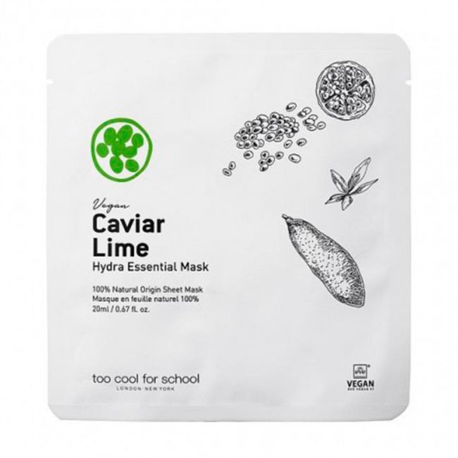 Máscara essencial de hidra de limão e caviar