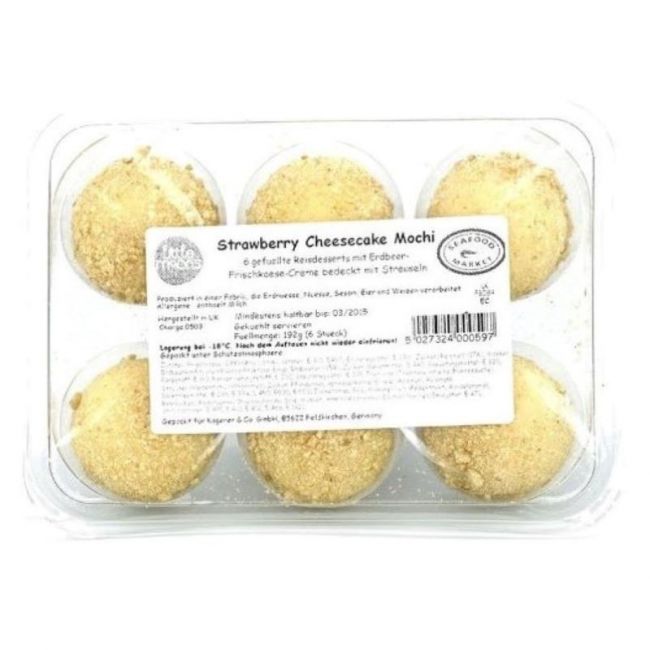 Cheesecake Mochi com Morango 6 unidades (LITTLE MOONS) 192g