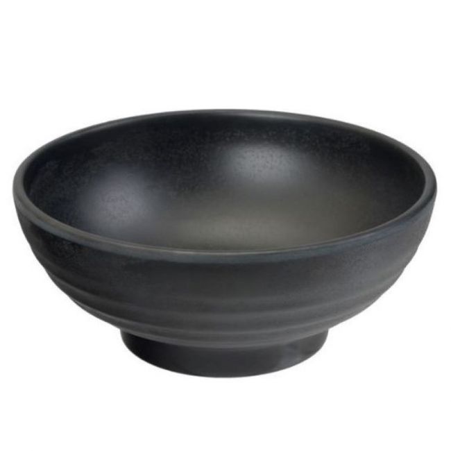 Cuenco Melamina Preto Mate 19x8cm