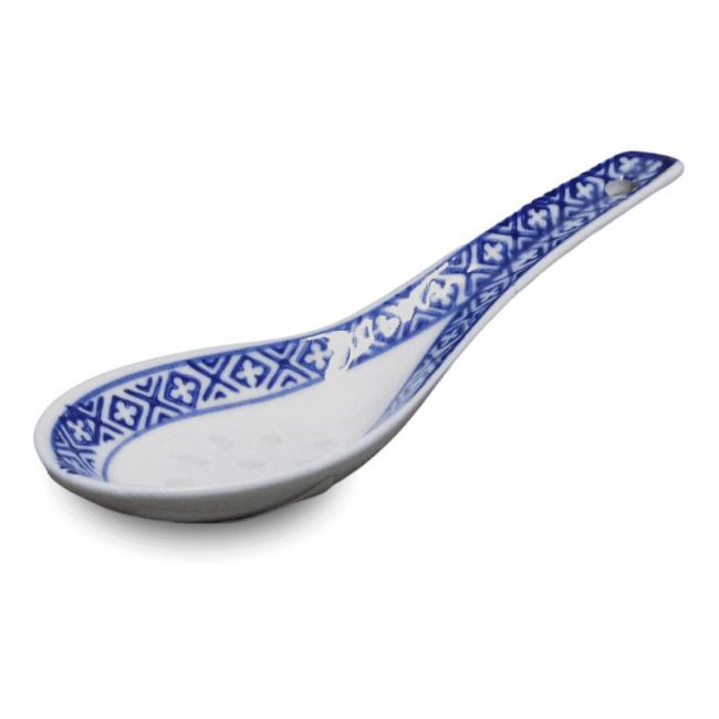 Cuchara Porcelana diseño de granito de arroz 13,5cm,