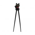 Palillo de aprendizaje 22cm. . Modelo: "Gato de la suerte negro".