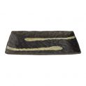 Plato 31x17cm Negro-beige