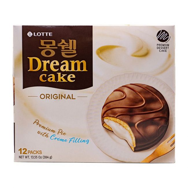 Bolo de creme dos sonhos (LOTTE) embalagem com 12 (12x48g)