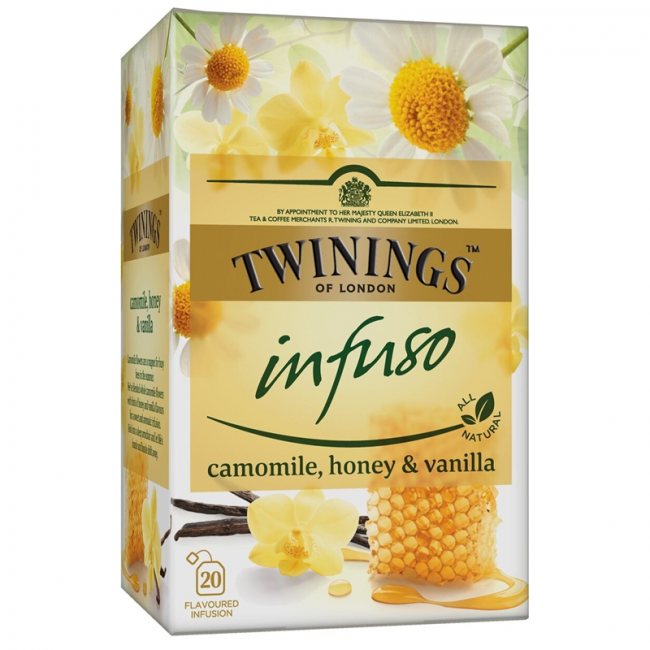 Chá com infusão de mel, camomila e baunilha (TWININGS) 20 unidades