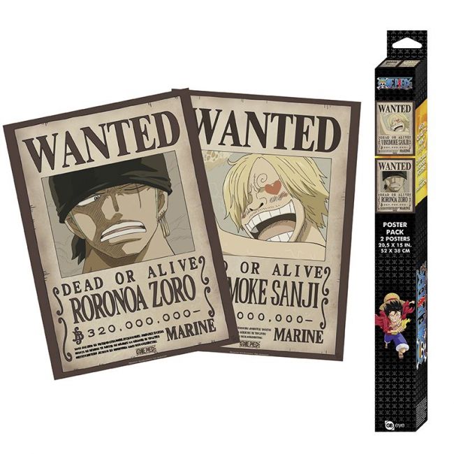 UM PIECE - Conjunto 2 Posters Chibi - Quered Zoro & Sanji (52x38)