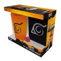 NARUTO SHIPPUDEN - Pacote de vidro XXL + alfinete + caderno Konoha