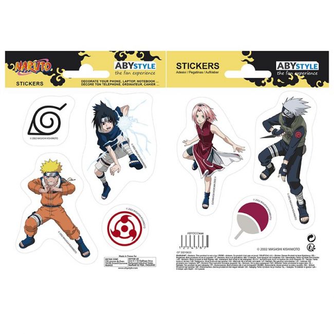 NARUTO - Adesivos - 16x11cm/ 2 Folhas - Equipe 7