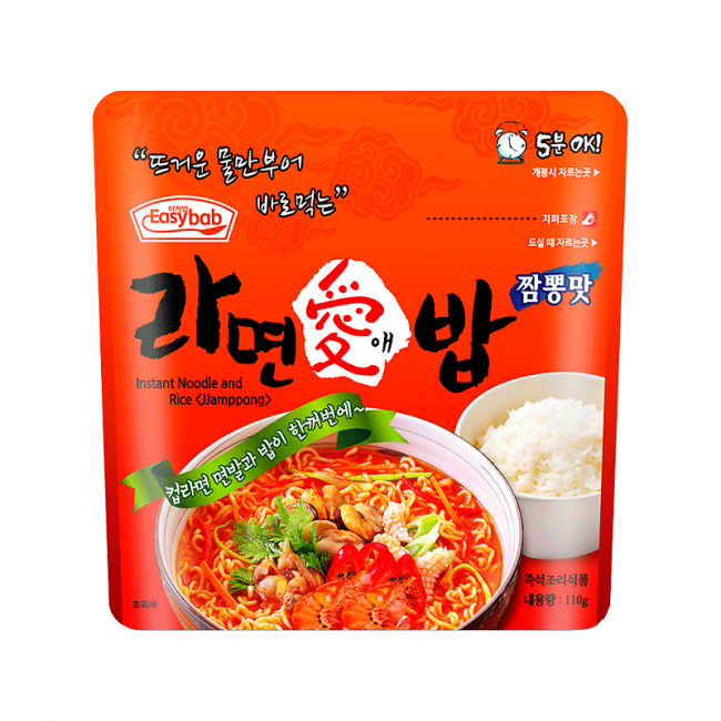 Ramen instantâneo Jjamppong com arroz (EASY BAB) 100g