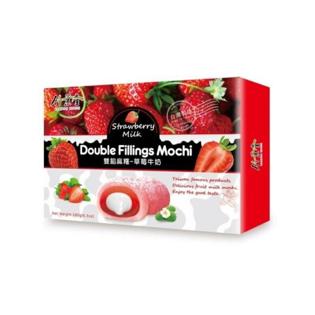 Mochi recheado com leite e morango (BAMBOO HOUSE) 180g