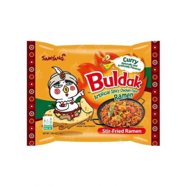 BULDAK macarrão instantâneo com curry picante sabor frango (SAMYANG) 140g