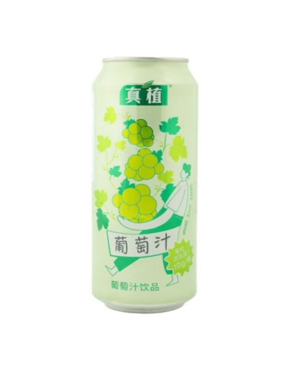 Bebida refrescante con uva y jugo de uva blanca (ZHEN ZHI) 490ml