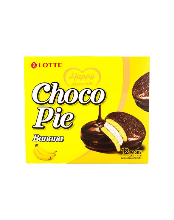 Chocopie plátano (LOTTE) 12-pack x28g