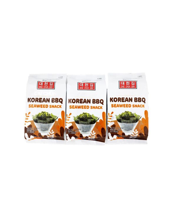 Algas snack sabor BBQ (DAE CHUN GIM) 3x4g