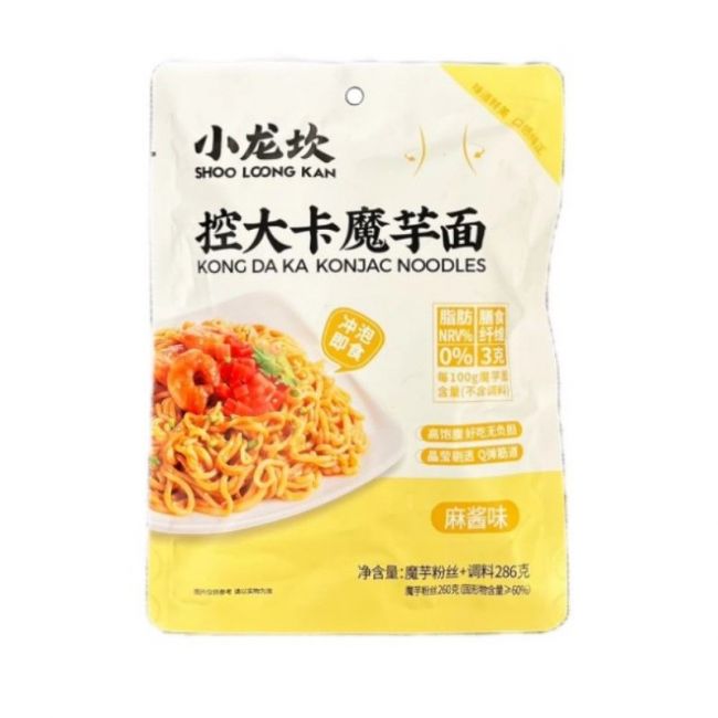 Fideos de konjac com molho de gergelim (XIAOLONGKAN) 286g