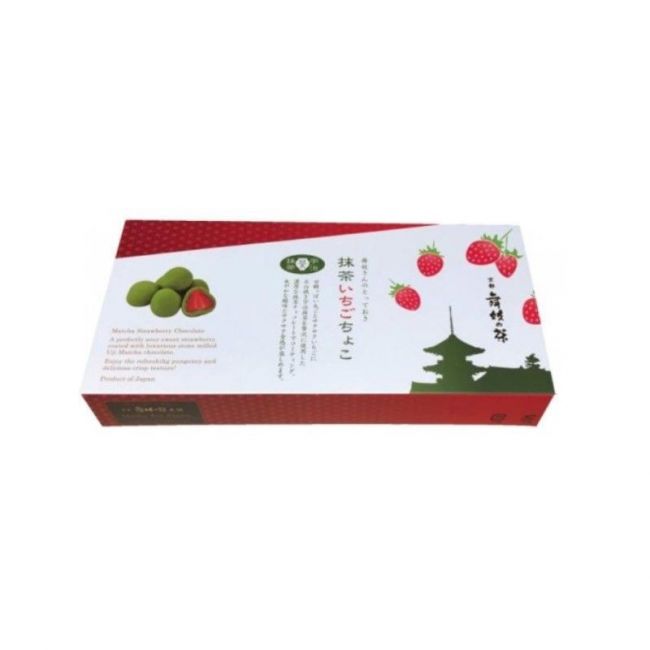 Trufas de chocolate blanco con matcha y fresa (MAIKONOCHA HONPO) 120g (5x24g)