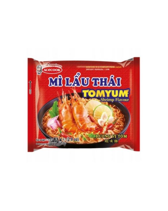 Fideos instantáneos Mi Lau Thai con sabor a tomyum y gamba (ACECOOK) 83g