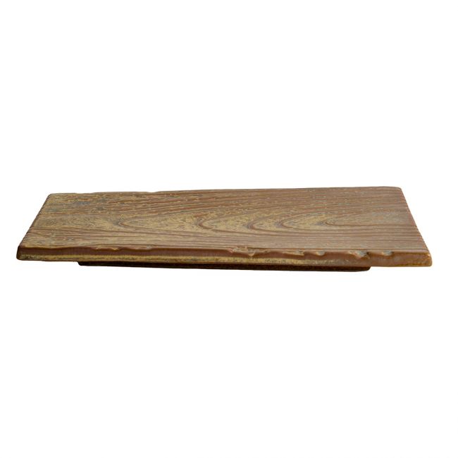 Plato rectangular de porcelana 28x14cm "Wood Look"