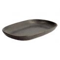 Plato oval 19x13cm porcelana "Onyx Noir"