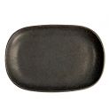 Plato oval 19x13cm porcelana "Onyx Noir"