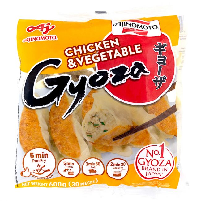 Gyoza de verdura y pollo  (AJINOMOTO). Pack de 30 uds 600g