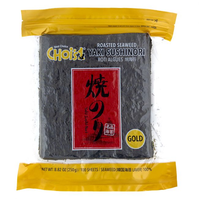 Alga Nori para Sushi 100 hojas Gold (CHOI'S1) 250g