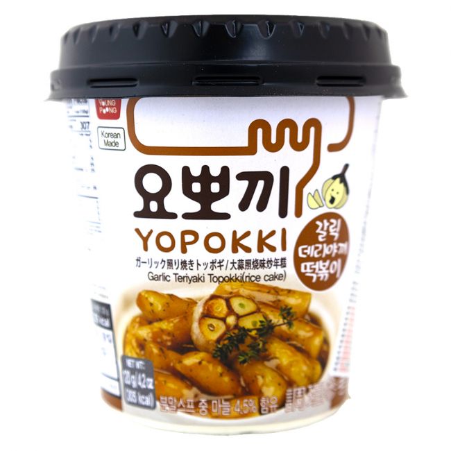 Pastel de arroz con ajo coreano cup (YOPOKKI) 120g